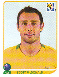 Scott McDonald Australia samolepka Panini World Cup 2010 #295